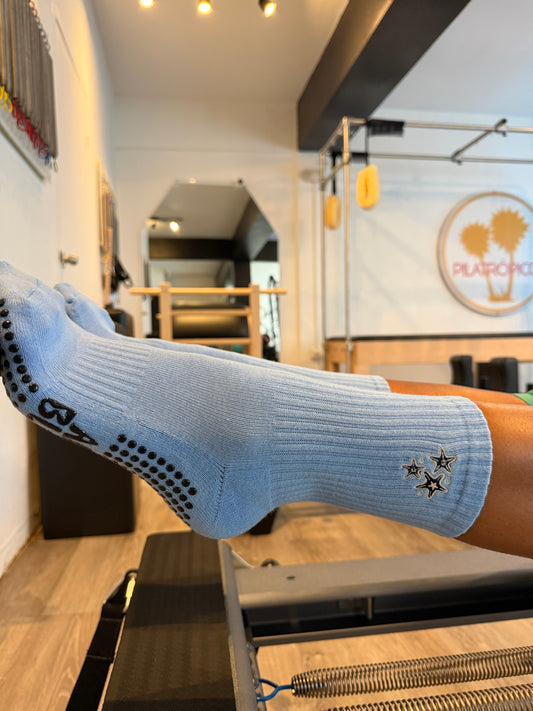 Blue Stars Grip Socks